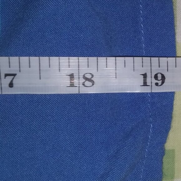 Dream Co. Women's Blue Drawstring Elastic Waist Wide Leg Capri Plus Size 22/24 - Picture 7 of 8